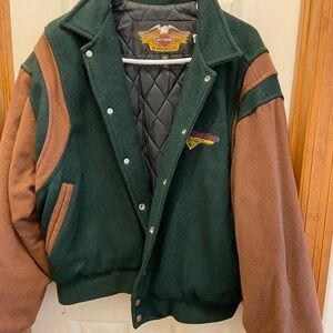 Harley-Davidson Green and Brown Women’s Jacket